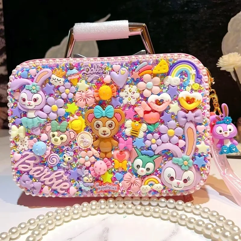 Sanurgente-Sac à bijoux chat Kt pour filles, boîte de rangement, portable, créatif, mignon, coréen, dessin animé, anime, Hello Kitty, My Melody, sac à bandoulière, chaud