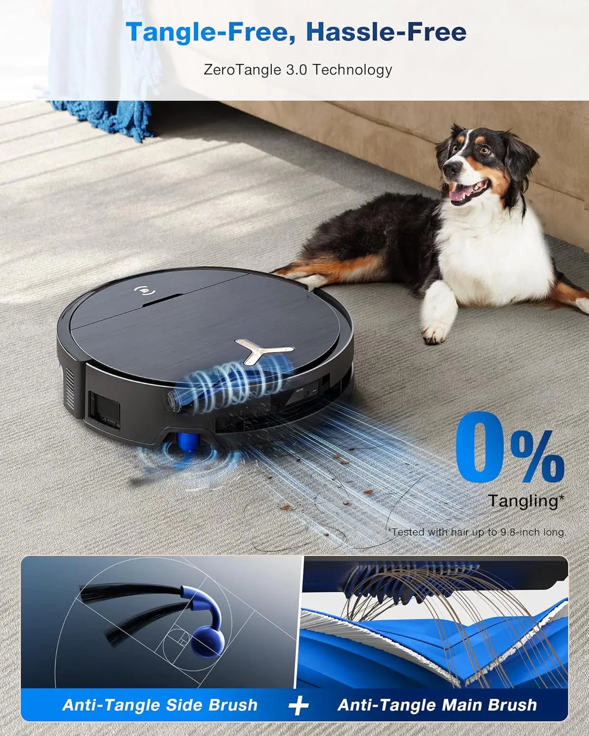 ECOVACS DEEBOT X9 PRO Omni Robot Vacuum dan Mop, Blast ™   Daya Hisap 16.600Pa, OZMO Roller Pembersih Otomatis Instan, ZeroTangle