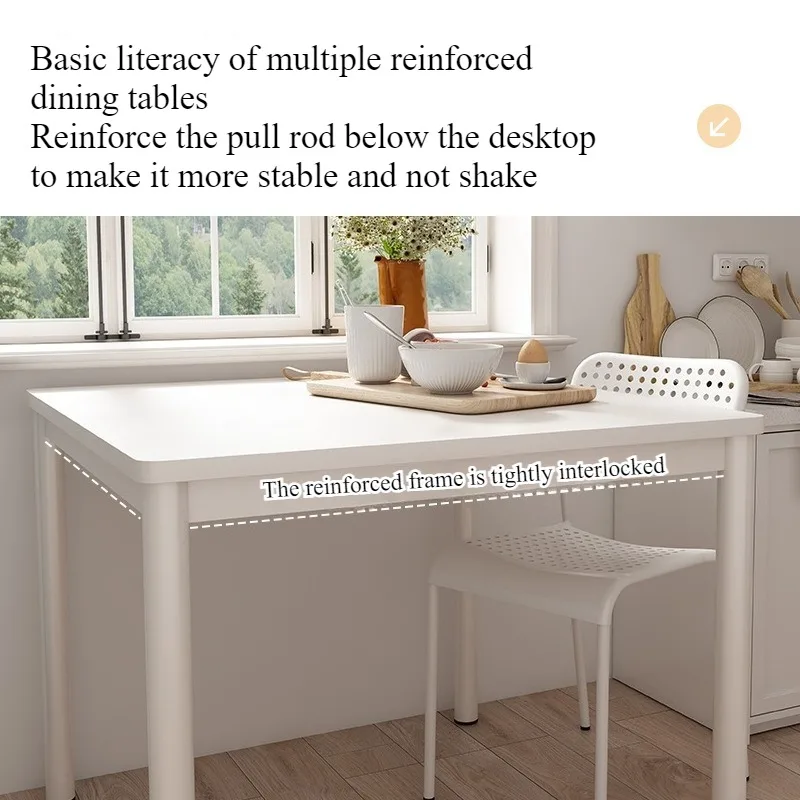Dining table thickened small apartment modern simple living room dining table rectangular household dining table