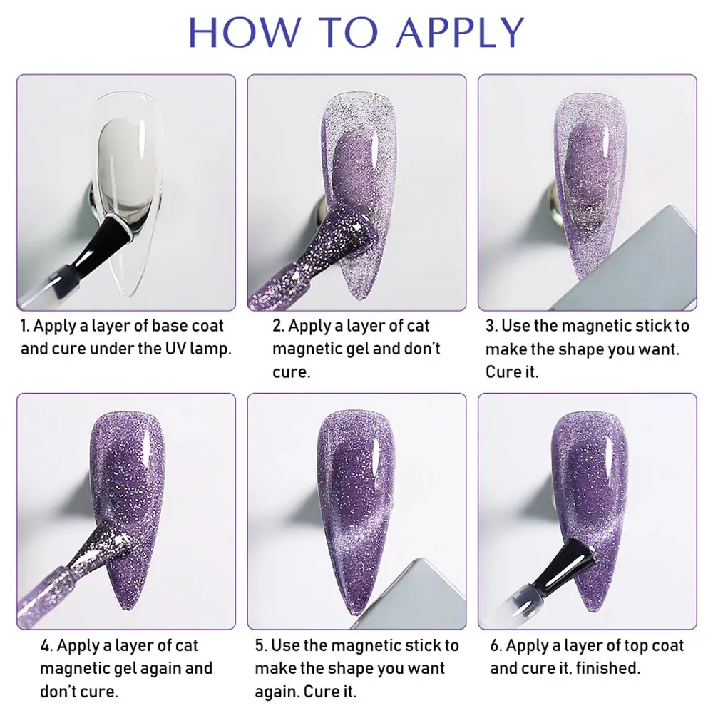 آرتي كلافو الأحمر القط العين المغناطيسي هلام البولندية مسمار الفن شبه دائم نقع قبالة بريق عاكس الحرارية هلام روز هلام الأشعة فوق البنفسجية معطف فوقي #5