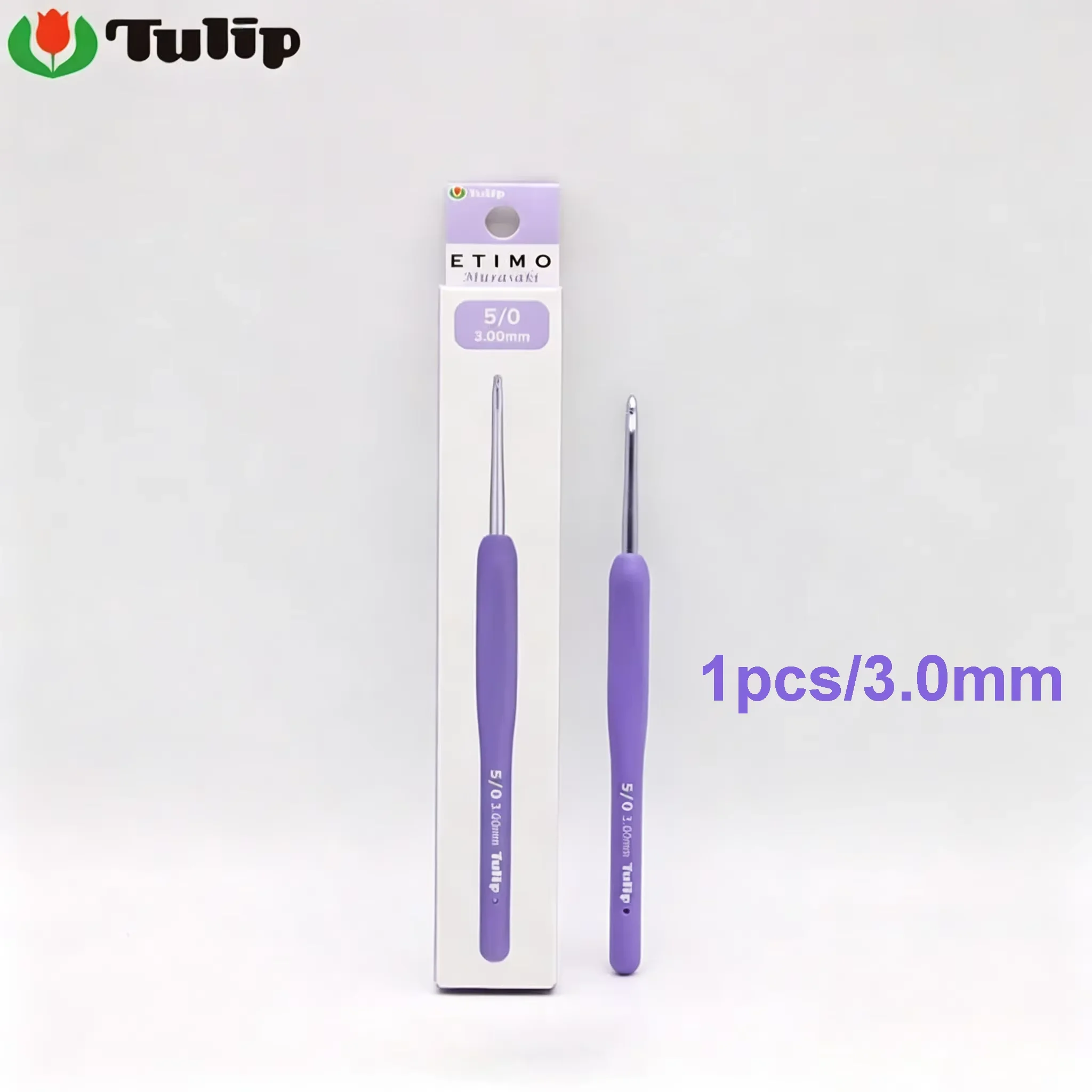 Originele Japanse Tulip ETIMO Murasaki haaknaald met comfortabele, ergonomische en zachte handgreep, garenbrei- en haakgereedschap
