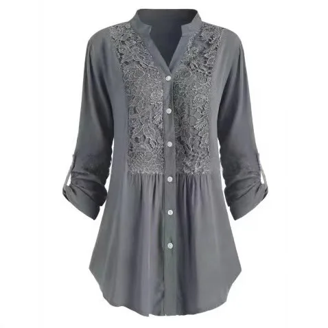 

2024 new commuter style fashion loose long-sleeved shirt women