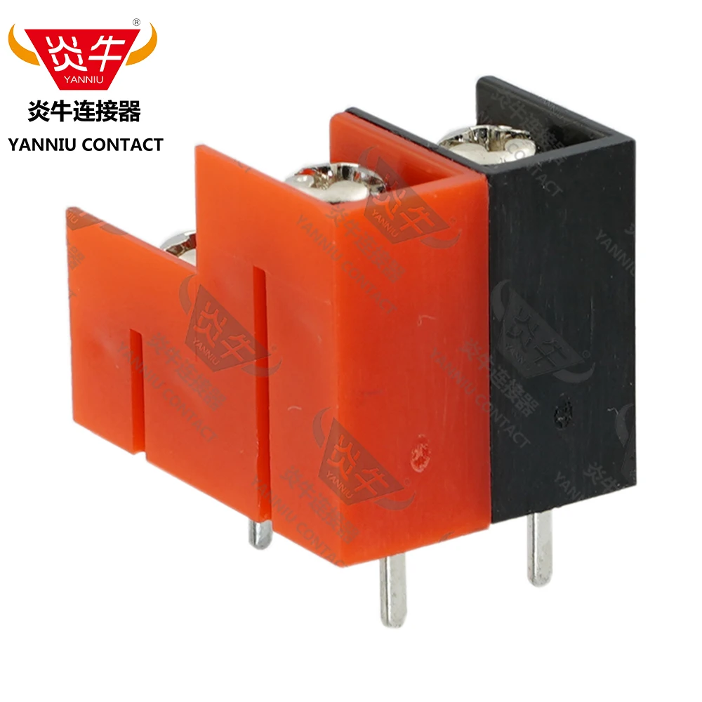 10PcsKF8500HL-8.5-1P 8.5mm 2PIN DOUBLE ROW PCB BARRIER TERMINAL BLOCKS PLASTIC BLACK GREEN RED YELLOW YANNIU