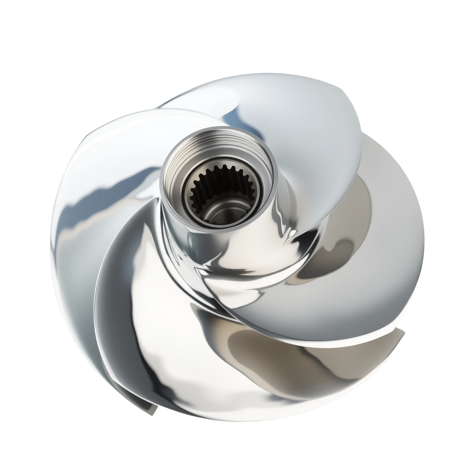 Personal Watercraft Impeller 4-Blade Polished for Seadoo GTI 90/GTS 90 PWC with 150mm Pump Diameter