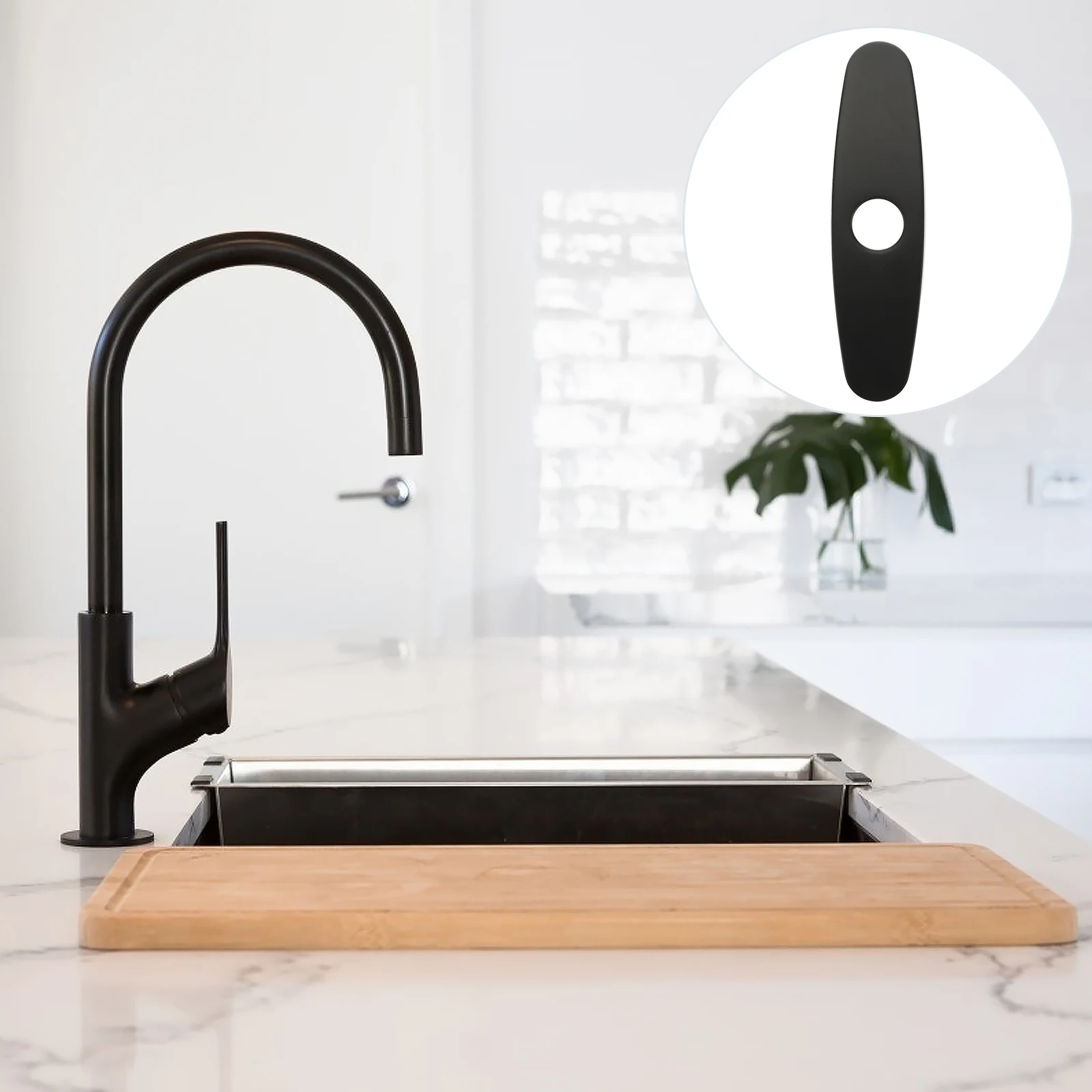 

10 Inch Stainless Steel Sink Faucet Plate Escutcheon Cover For Single Hole Installation Brushed Finish Kitchen Bathroom Deck