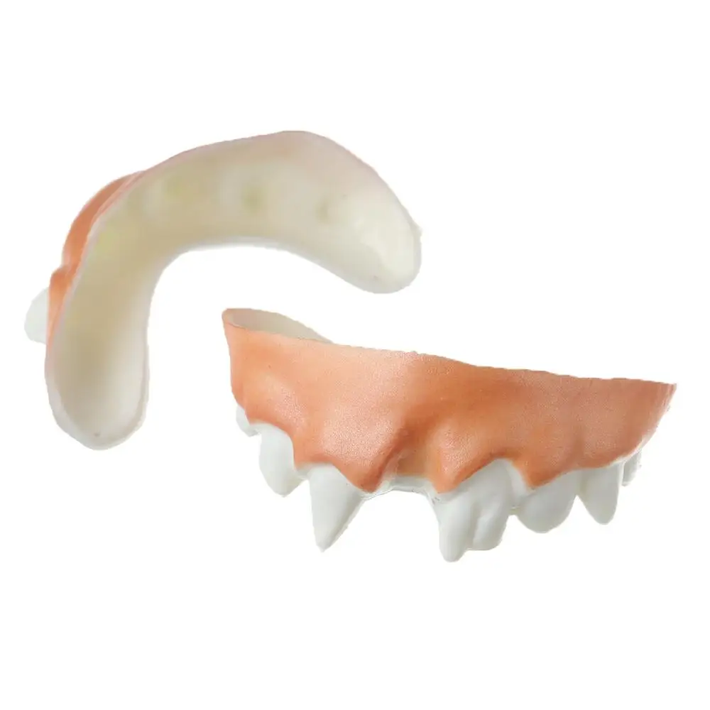 12Pcs Halloween Decoration Prank Gadget Halloween Decoration Horror Toys Tooth Toy Party Bags Rotten Teeth