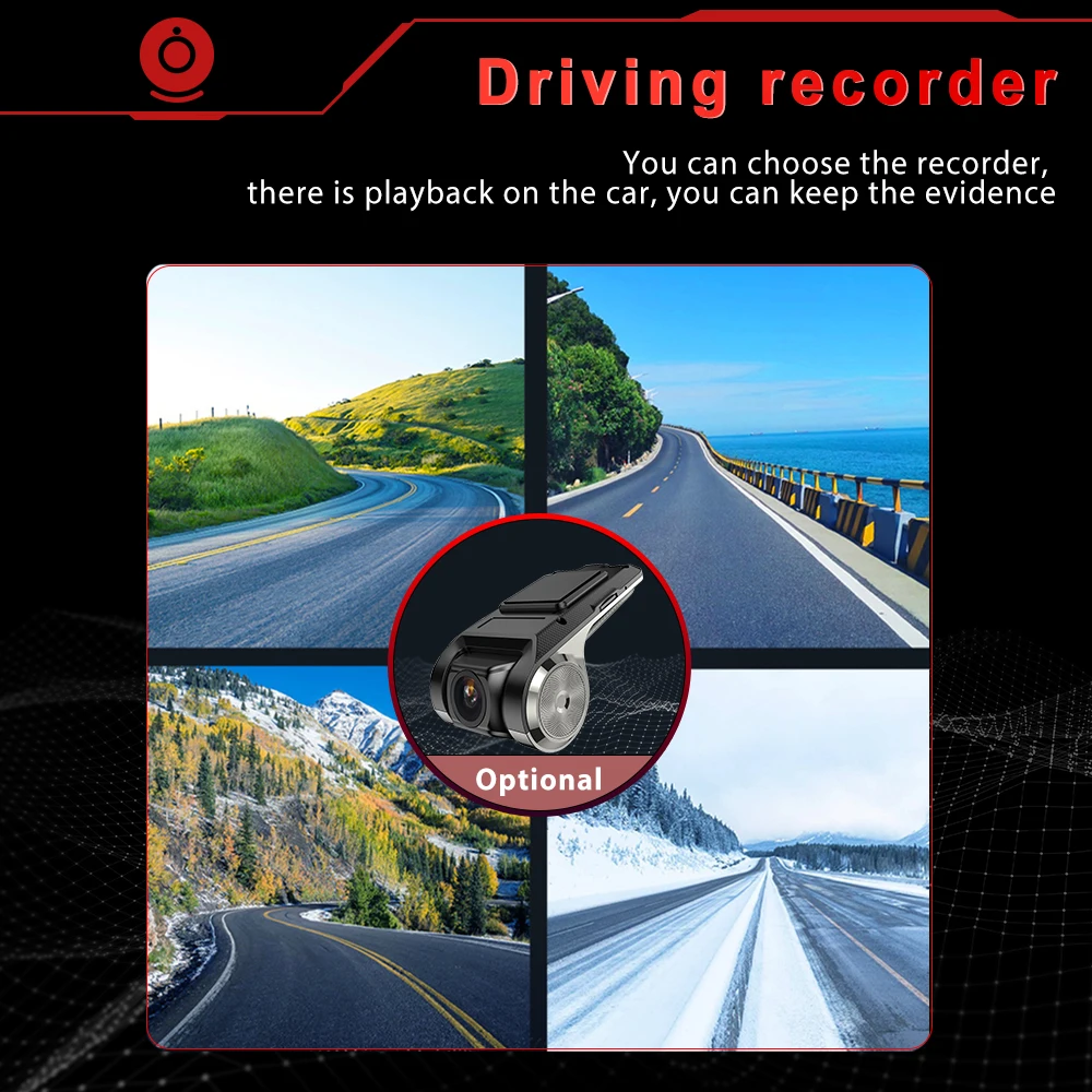 Hikity 1Din 8 + 128G راديو السيارة Carplay أندرويد السيارات نظام تحديد المواقع والملاحة واي فاي 4G شاشة قابلة للسحب سيارة مشغل وسائط متعددة FM/AM/RDS DVR #6