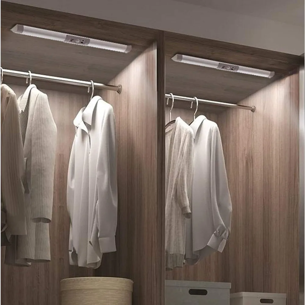 

2 Pack Motion Sensor Closet Lighting with Eye Protection Design Automatic Closet Lights Battery Operated Pantry Light Wireless