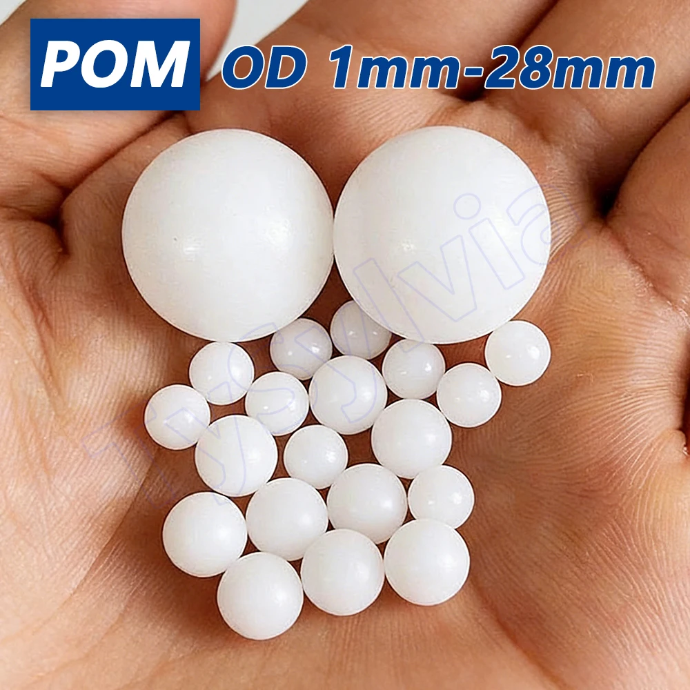 

POM Plastic Balls Solid Polyoxymethylene Precision Bearings Ball Rolling Bead 1 2 2.38 2.5 2.778 3 3.175 3.5 4 4.5 4.763 - 28mm