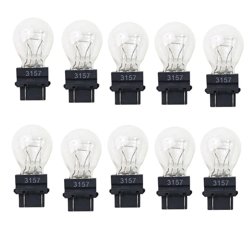 10PCS 3157 T25 Bulb Basic Miniature Bulb for License Plate Light Side Marker Automotive Interior Dashboard Dome Light