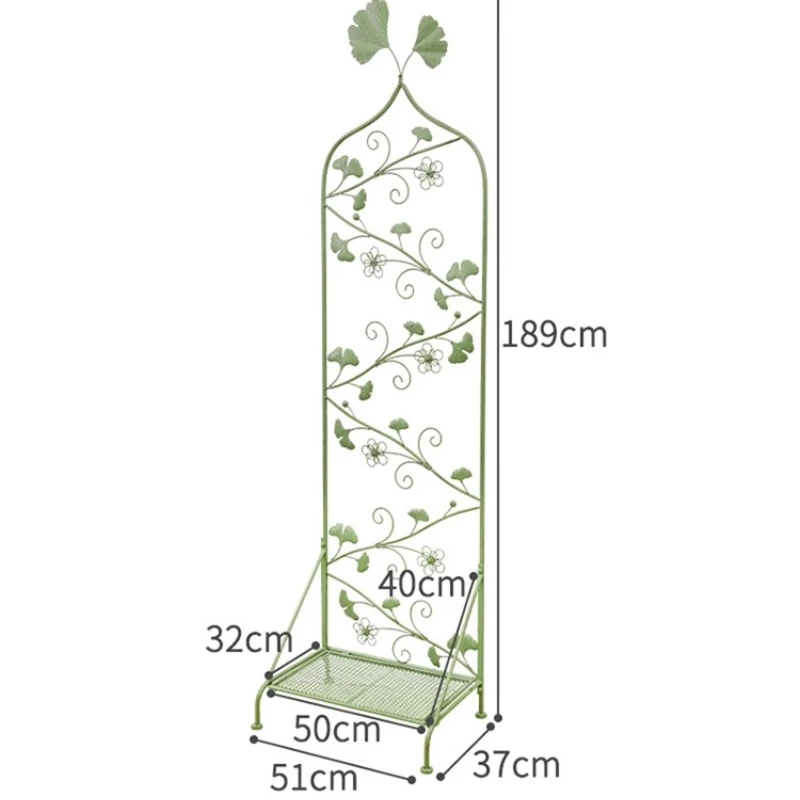 

Outdoor wrought iron with base climbing vine frame Outdoor courtyard clematis flower wall Screen climbing traction flower shelf