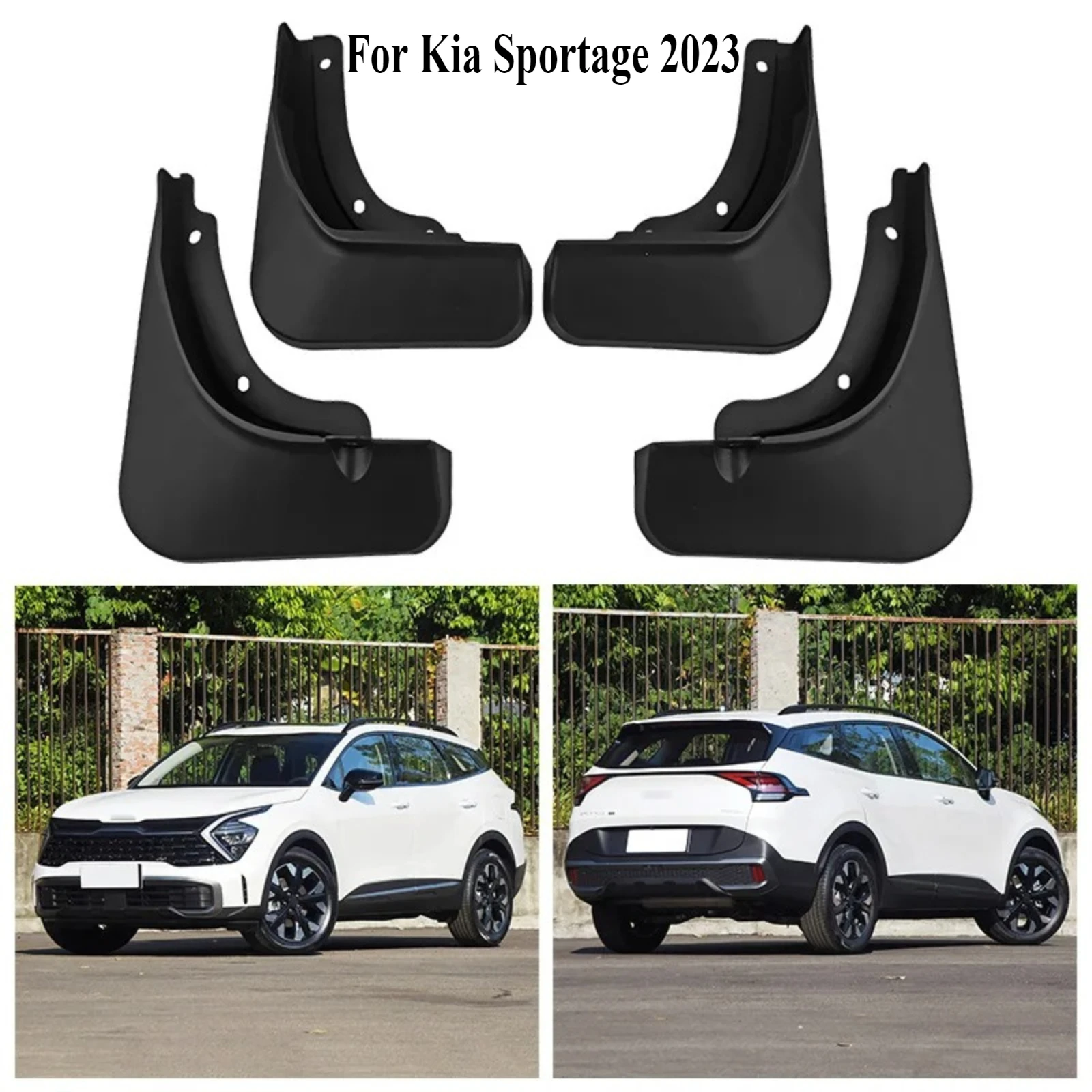 

Mud Flaps Splash Guard Car Auto Exterior Protective Mudguards Dirt-Proof Flexible Rubber For Kia Sportage 2023 Soft Rubber