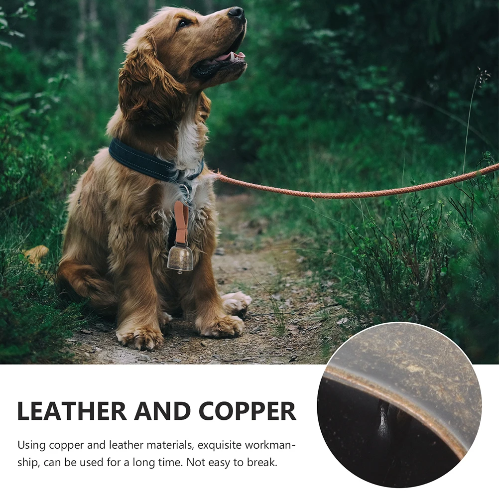 

6pcs Copper Cow For Pets Anti-Lost Loud Sound Outdoor Camping Traveling Dog Collar Hanging Bell Puppy Training Bell Decor