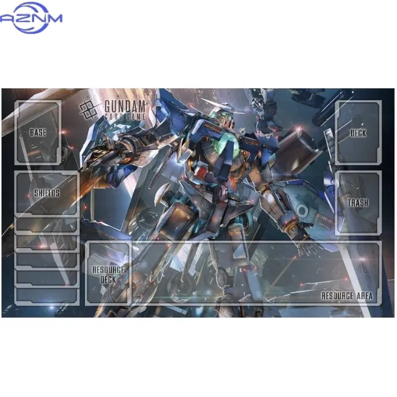 Anime Gundam Game GCG DIY Card Playmat Aerial Char Zaku 2 Freedom Deathscythe Hobby Collection Gift Toys