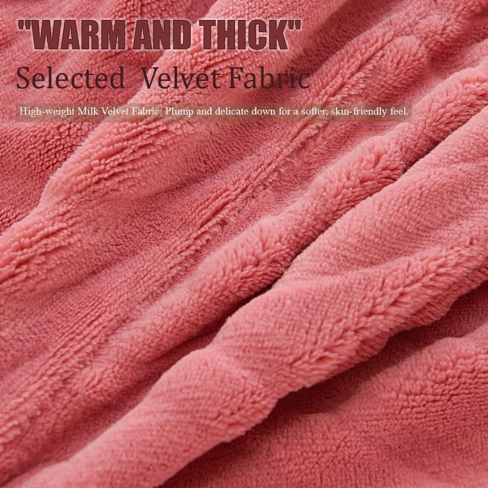 سميكة الشتاء الحليب الصوف المجهزة ورقة غطاء مرتبة مرنة الدافئة زوجين أغطية سرير ورقة حرارية للمنزل فندق الريفور مضاءة #3