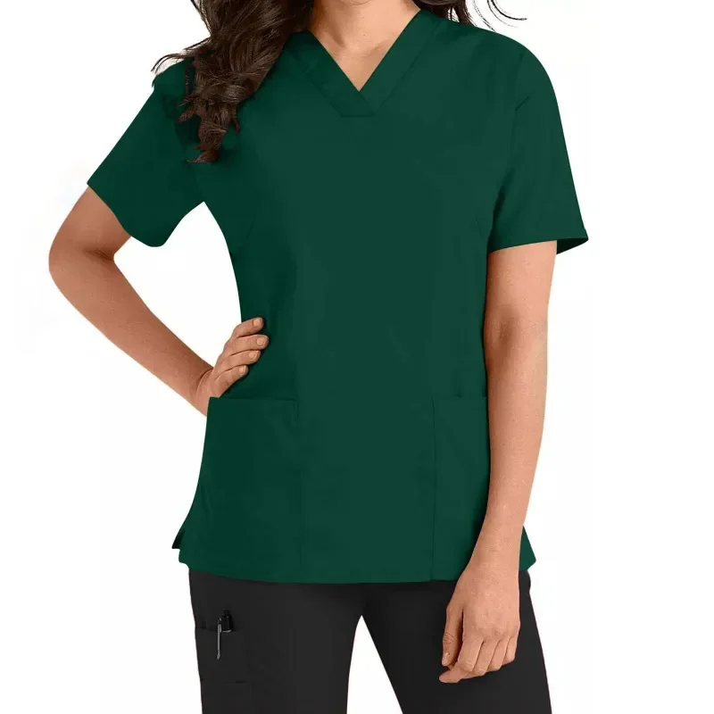 Nuovo abbigliamento medico casual traspirante e set di abbigliamento per spazzole mediche Abbigliamento da lavoro da laboratorio blu caraibico