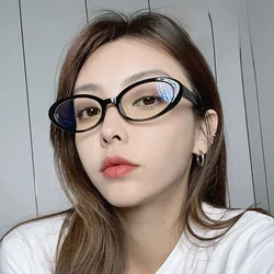 Frame Anti-Blue Light Millennium with Myopic Option Degrees  Face Plain Glasses Frame Women0~-6.00