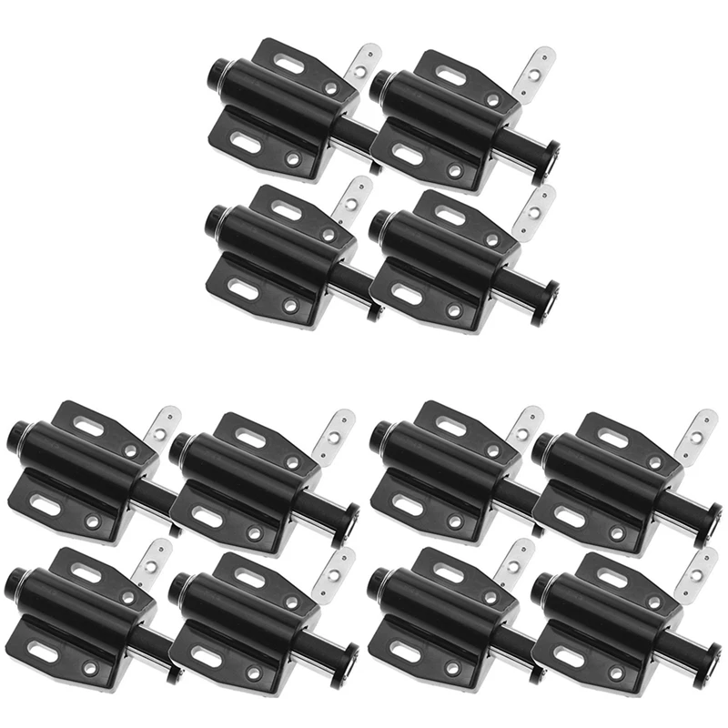 12PCS Black Magnetic Push To Open System Damper For Cabinet Cupboard Drawer