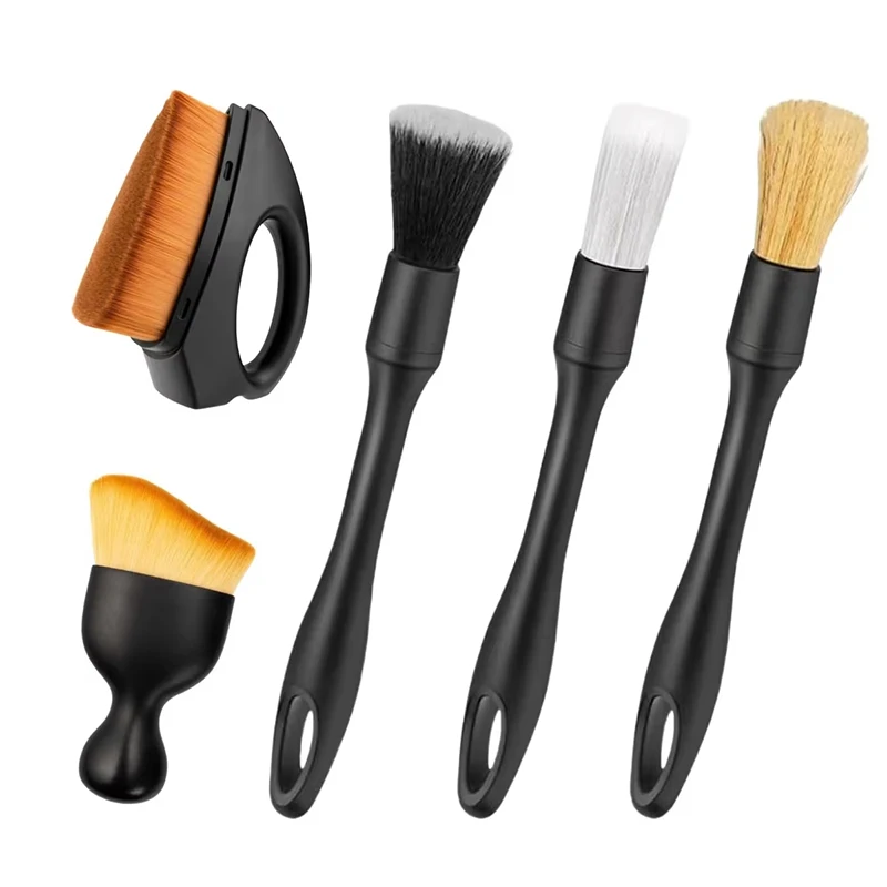 3-5PCS Car Detailing Brush Set Air Conditioning Vent Clean Crevice Sweep Dust Duster Auto Interior with Brush Car Wash Tool Set