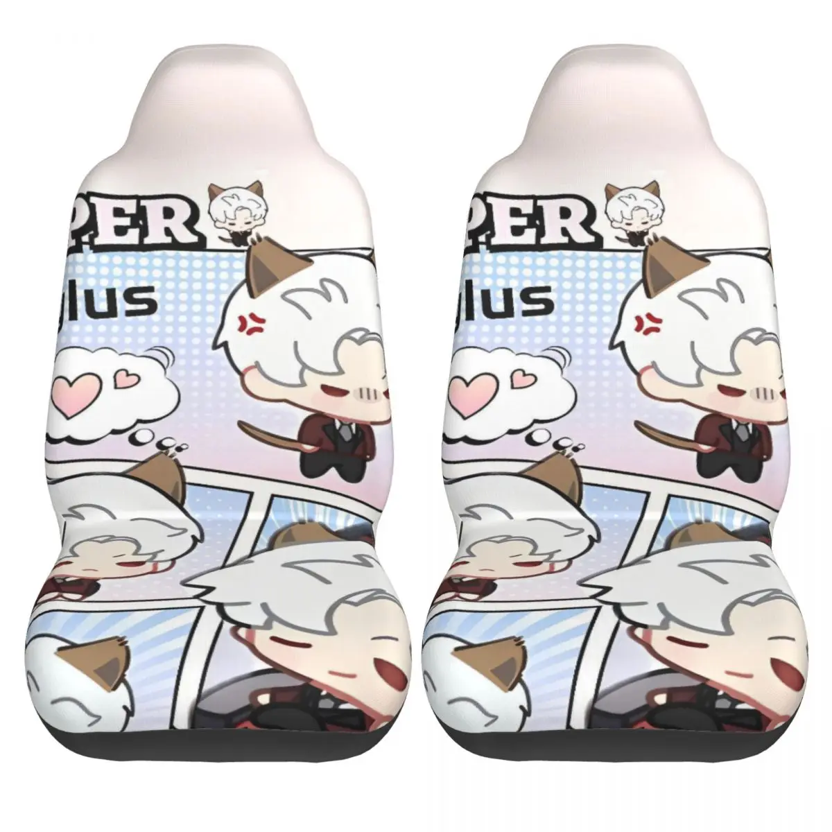 

Anime Love And Deepspace Car Seat Covers Super Sylus Full Automobile Auto Seat Covers Polyester Breathable 2 Pcs Cover