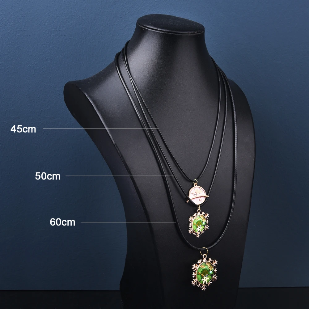 45/50/60cm Lederkette, Lederband, Wachsschnurkette mit Edelstahlverschluss für Damen und Herren, DIY Halskette, Schmuck – Detail 9
