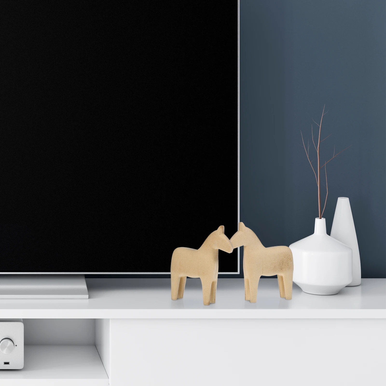 

2pcs Unfinished Mini Horse Figures Kids Safe Decorations Table Centerpiece Party Decor Graffiti Wood Mini Wooden Horse Crafts