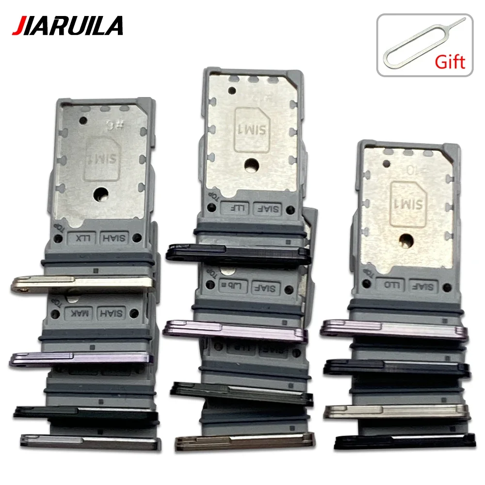 Dual Card Micro Nano SIM Card Holder Tray chip slot Holder Adapter Socket For Samsung S23 / S23 Plus / S23 Ultra S24 S24 Plus