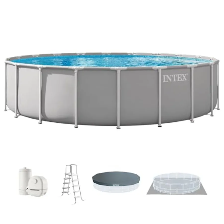 Prism Frame 20Feet x 52in Round Above Ground Swimming Pool Set w/Pump