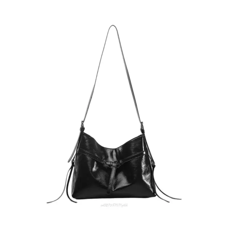 

X5XA Edgy Punk Spacious Underarm Bag Adjustable Shoulder Bag Spacious Interior Satchel Purse For Women