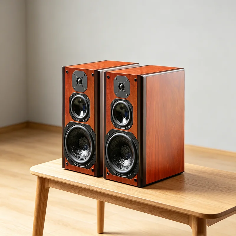 3-Wege-Regallautsprecher 200W Leistungsstarker Lautsprecher 8 Zoll Monitor-Soundbox 4 Ohm HiFi Passive Lautsprecher für Heimkino DJ Studio