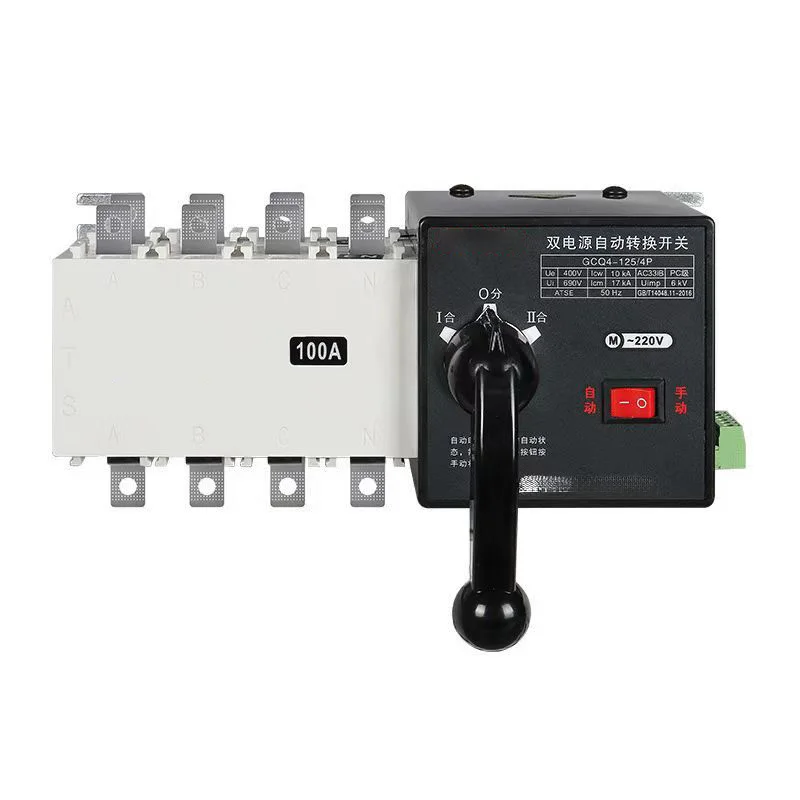 

Automatic Transfer Switch ATS Dual Power Source Changeover Electrical Equipment Generator Manual