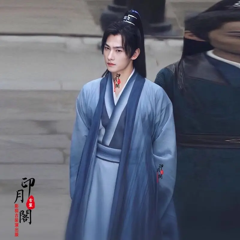 And try the same style of men's Hanfu, elegant Xia customer service, men's swordsman ancient costume as Yang Yanghei Fengxi