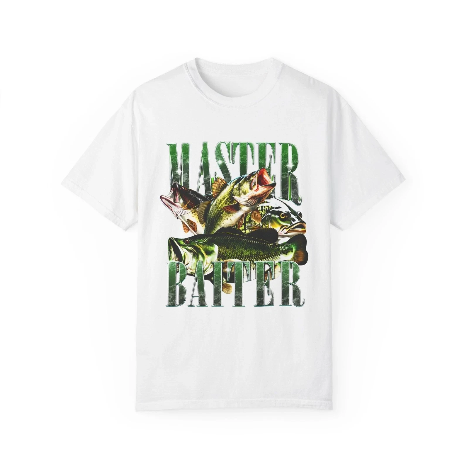 Funny Bass Fishing T Shirt for Men Master Baiter Fisherman Angler Dad Gift Short Sleeve Men's T-shirts for Summer Unisex