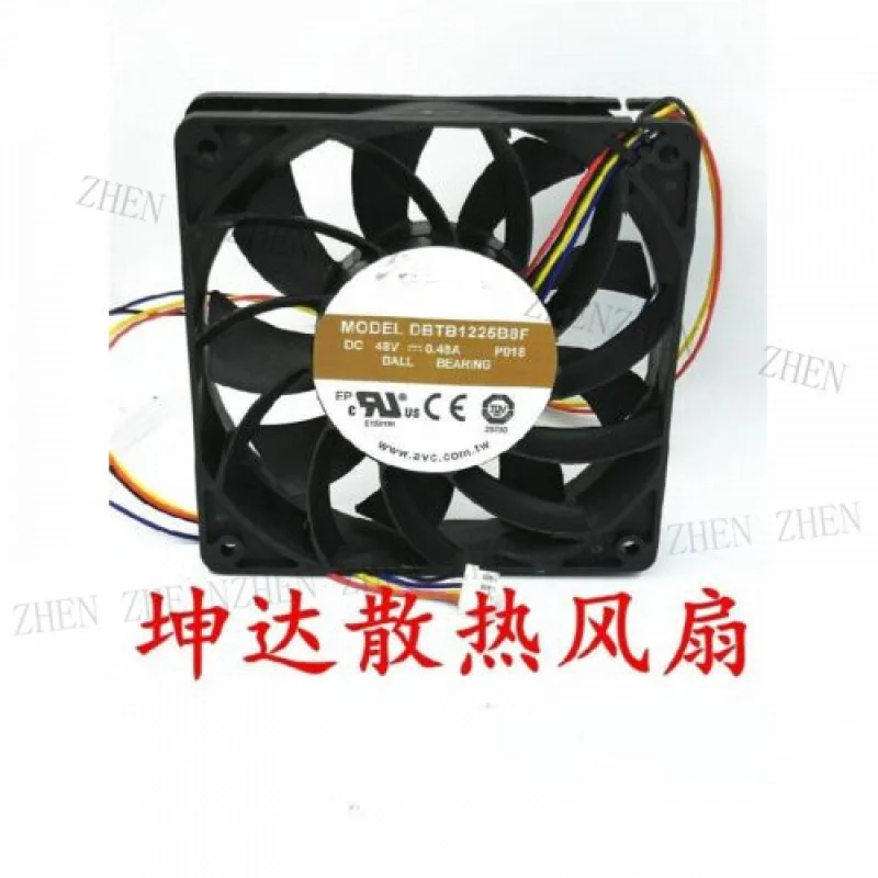 Y  120mm 48V Cooling Fan FOR  AVC 12025 0.48A DBTB1225B8F PWM 120X120X25mm Server Fans