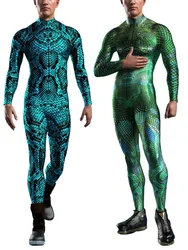 Snake Costume Men's Jumpsuit Animal Festival Bodysuit Halloween Role Play Morphsuit Tights Party Masquerade Burning Man Costume