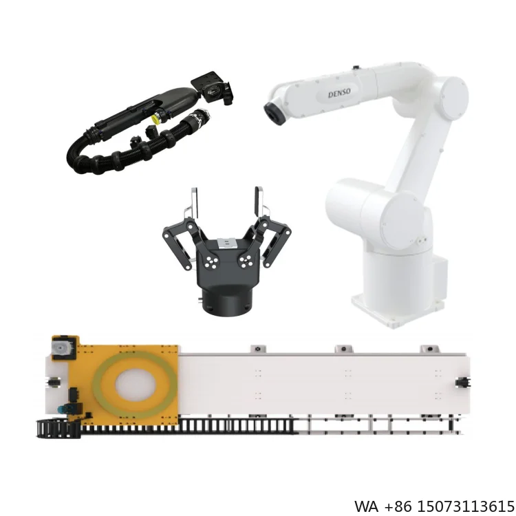 6-Axis CNC Robotic Arm with Linear Guide Rail, Gripper and Dress Pack for Automated Pick and Place Systems