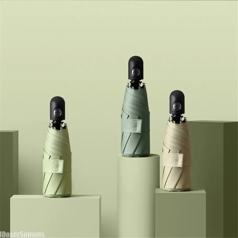 

Зонт портативный с защитой от солнца и дождя, автоматический складной мини-зонт для мужчин и женщин