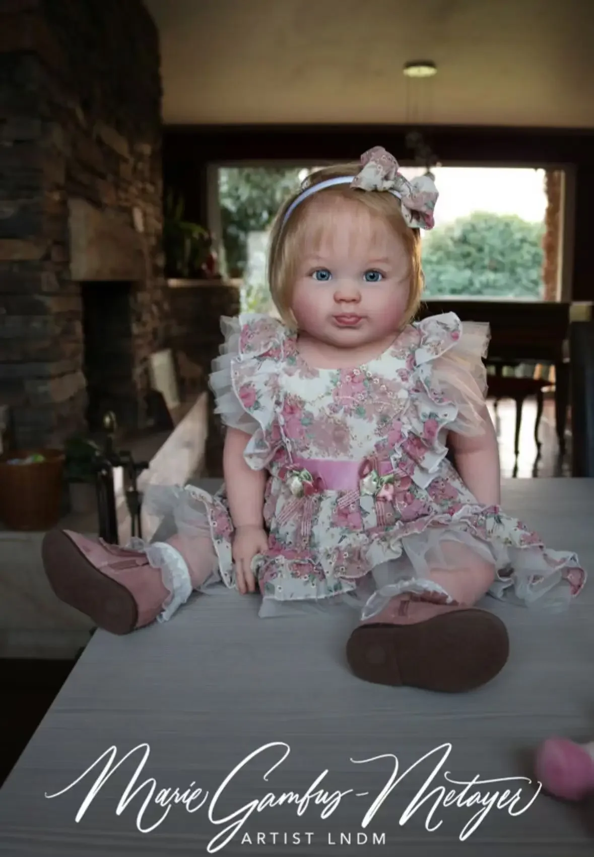 

EGO Customized Limited Supply 28''Reborn Baby Doll Emmeline By Ping Lau Painted Finished Doll Assembled Fully