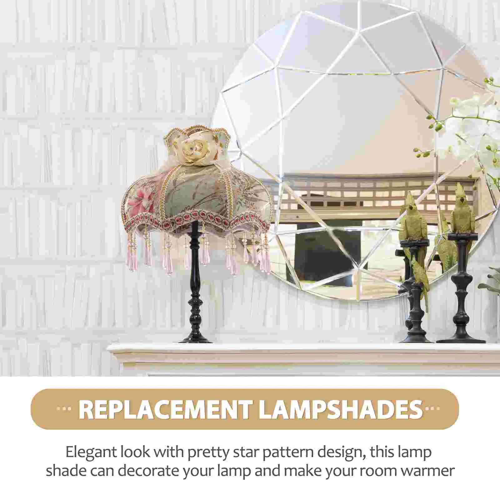 Imagem -03 - Estilo Europeu Lampshade Flor Table Lamp Cover Scallop Dome Abajur E27