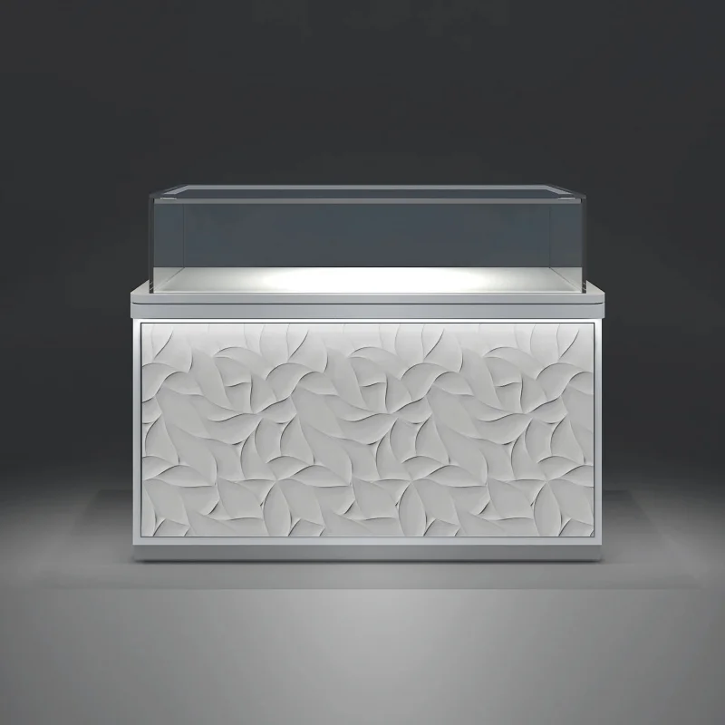 custom.White Texture Series Glass Cabinet Jewelry Glasses Watches Toys Valuable Items Display Cabinet