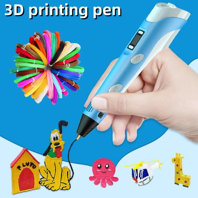 Smart 3D Printing Pen with LED Screen for Kids 3D Doodler Creative DIY Tool, STEM Learning Art Project Christmas Birthday Gift