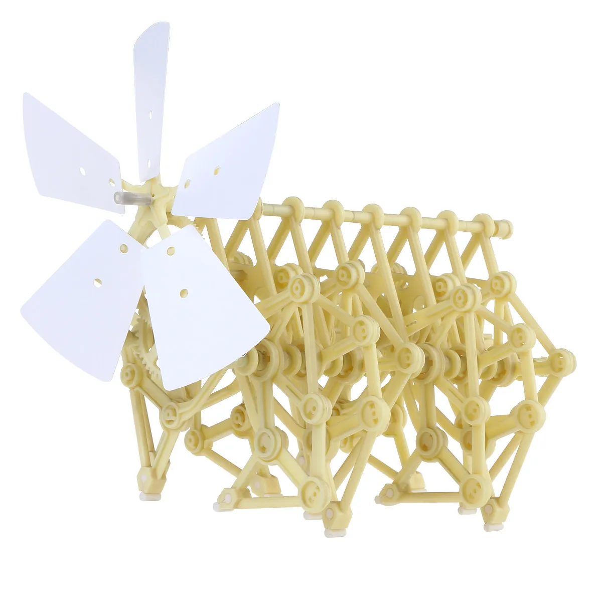 Funny DIY Wind-Powered Strandbeest Mini Robot Assembly 20x13cm Educational Engineering Walker Kit Strandbeest Model Robot
