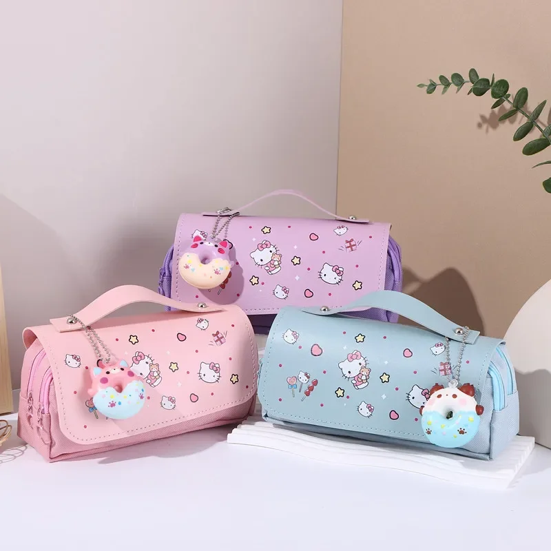 

Sanrio Donut Decompression Pencil Case Cute Cartoon High-value Stationery Box Fashionable Stationery Bag Pencil Case Portable