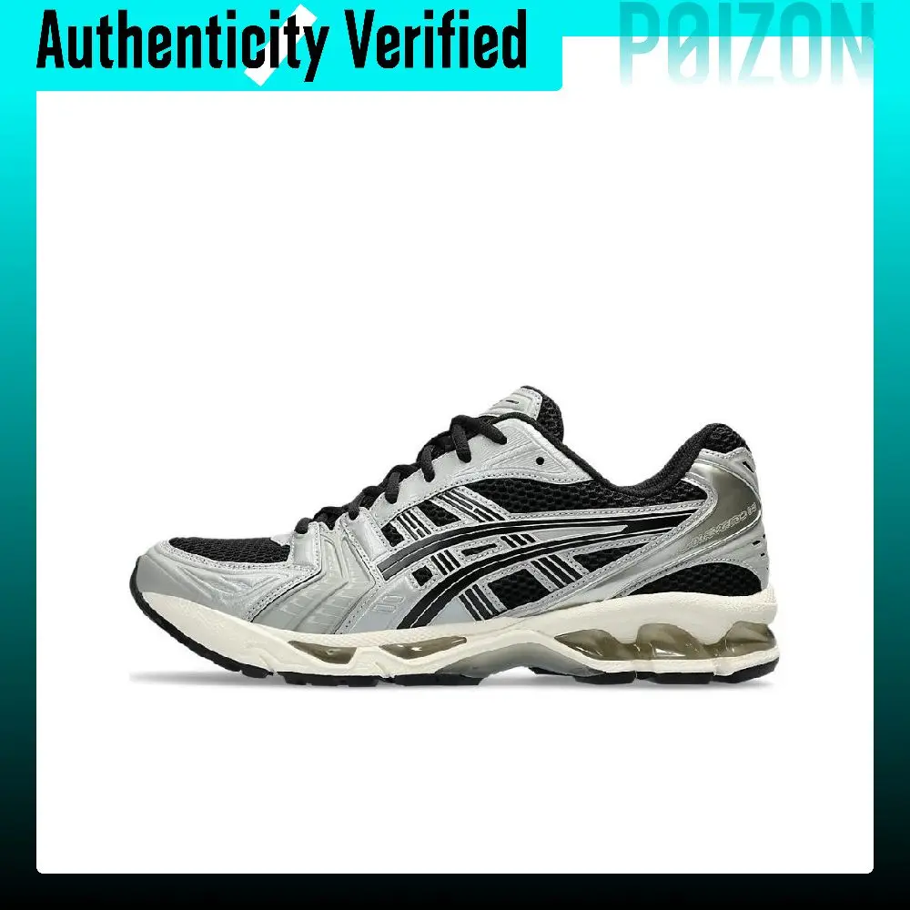 ASICS Gel Kayano 14 Leather, Mesh Low top Running Shoes Unisex Gray Black 1201A019-005