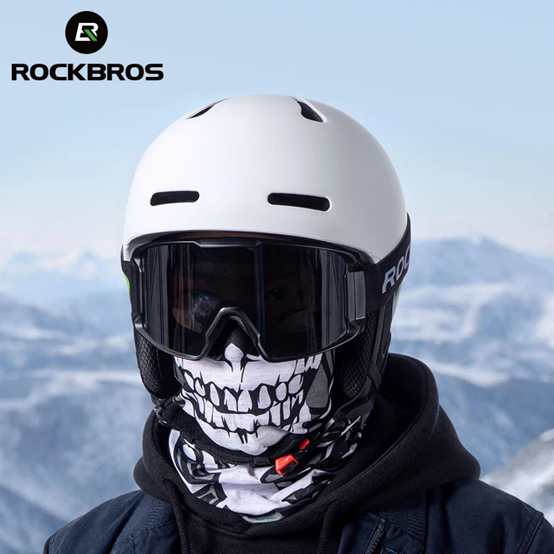 ROCKBROS-casco de esquí moldeado integralmente para hombre y mujer, protector térmico ultraligero para Snowboard y monopatín