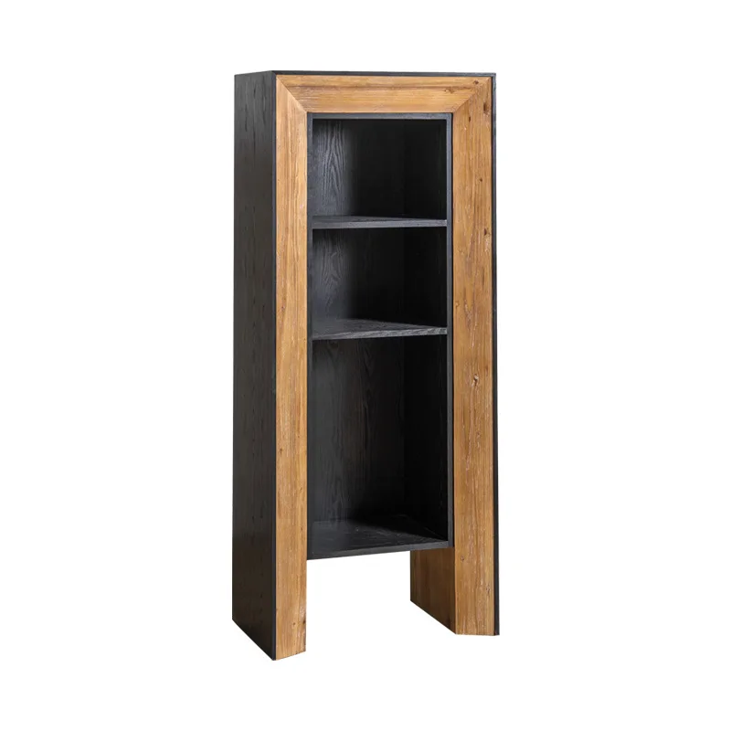 

American retro decorative cabinet shelf living room home display cabinet hotel small apartment storage side cabinet against the