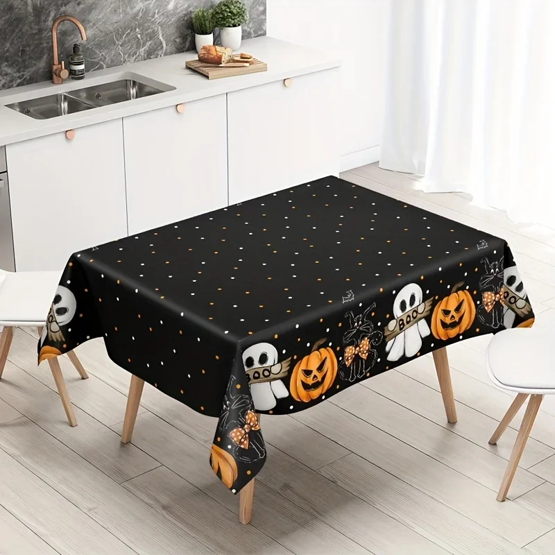One piece, Halloween pumpkin plastic tablecloth, 