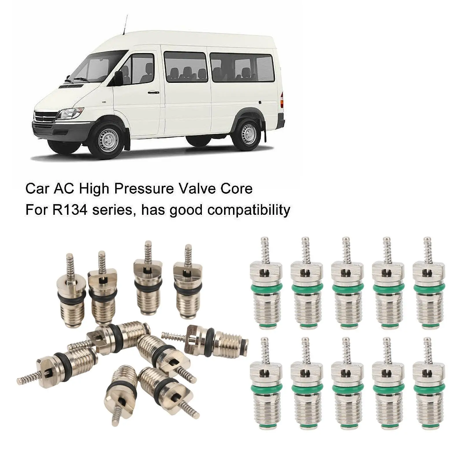 R134a Air Conditioner Valve Core Replacement 10 Pack Car AC Service Valve Kit for Auto HVAC System Maintenance