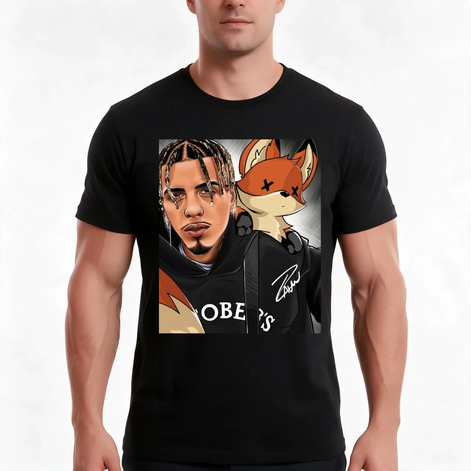 Alejandro Art T-Shirt, Summer Casual Cotton Tee, Oversized Streetwear Tops, Vintage Graphic Print, Loose Fit Short Sleeve