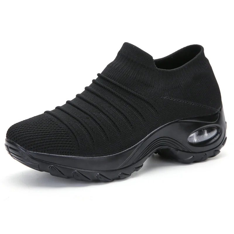Spring Women Breathable Shoes Woman Flat Slip on Platform Tenis for Women Mesh Sock Sneakers Shoes zapatillas aire mujer